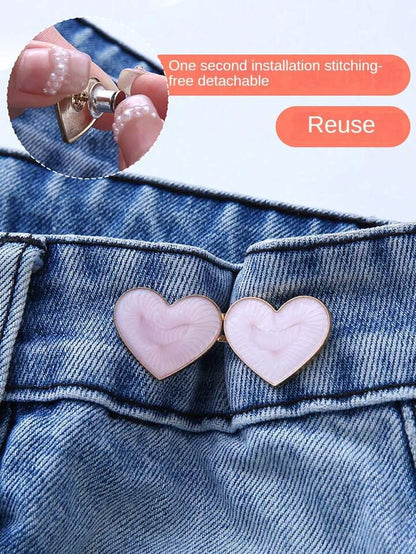 Detachable Heart pants clips