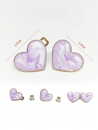 Detachable Heart pants clips